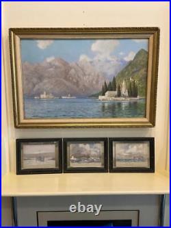 JOHANN SEITS LOT of 7 WATERCOLOR GOUACHES of ASTOR YACHT & USS McFARLAND NAVY