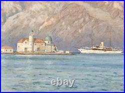 JOHANN SEITS LOT of 7 WATERCOLOR GOUACHES of ASTOR YACHT & USS McFARLAND NAVY