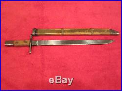 Japanese last ditch Bayonet with original wood scabbard