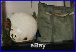 Jet Pilot's Helmet circa 1963. B-57 bomber and the helmet's carry bag