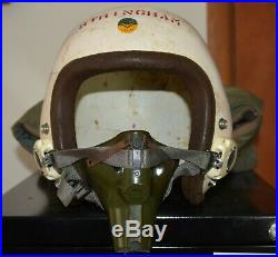 Jet Pilot's Helmet circa 1963. B-57 bomber and the helmet's carry bag