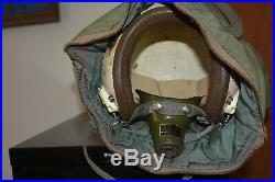 Jet Pilot's Helmet circa 1963. B-57 bomber and the helmet's carry bag