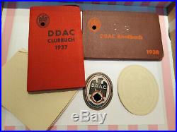 Job Lot DDAC NSKK Badge Book automobile club Germany BMW VW KDF Split 1937