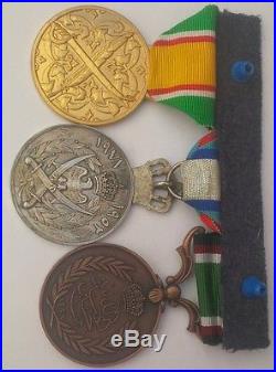 Jordan Bar 3 Medal Order Badge Faithful Service Silver Jubilee Administrative