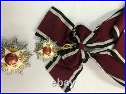 Jordan Order of Independence Grand Cross SetMedal Badge Istiqlal Hussein Bin Ali