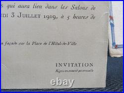 July 3-4 1919 WWI General Pershing Honor Dinner Menu Republique Francaise Paris