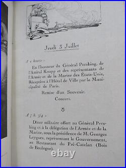 July 3-4 1919 WWI General Pershing Honor Dinner Menu Republique Francaise Paris