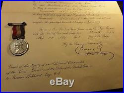 KING GEORGE VI ROYAL CERTIFICATE SIGNED on May 11, 1937 & CORONATION MEDAL LOT