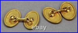 KREMENTZ US Naval Academy USNA Trident Cuff Links U. S. Navy Cufflinks Gold-Tone