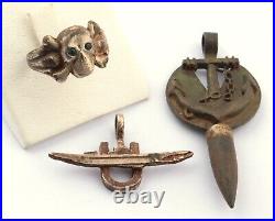 KRIEGSMARINE German WW2 Pendant WWII Navy MARINE U-Boat RING Germany JEWELRY Got