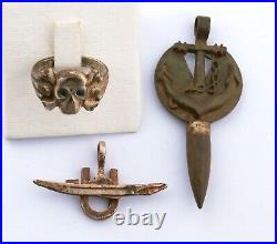 KRIEGSMARINE German WW2 Pendant WWII Navy MARINE U-Boat RING Germany JEWELRY Got