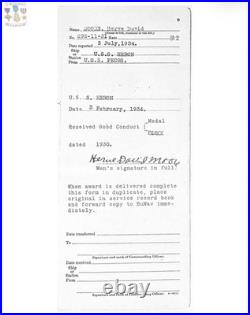 Killed In Service Named Navy Good Conduct Yangtze Medal Group Bm2 Herve D. Moore