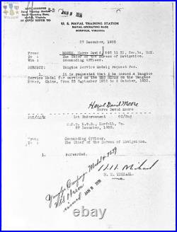 Killed In Service Named Navy Good Conduct Yangtze Medal Group Bm2 Herve D. Moore