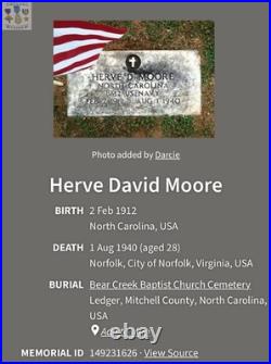 Killed In Service Named Navy Good Conduct Yangtze Medal Group Bm2 Herve D. Moore