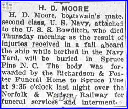 Killed In Service Named Navy Good Conduct Yangtze Medal Group Bm2 Herve D. Moore