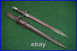 Kingdom Of Yugoslavia Bayonet M 1924 With Original Scabbard Matching Numbers