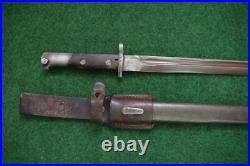 Kingdom Of Yugoslavia Bayonet M 1924 With Original Scabbard Matching Numbers