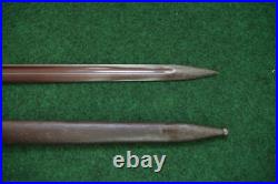 Kingdom Of Yugoslavia Bayonet M 1924 With Original Scabbard Matching Numbers