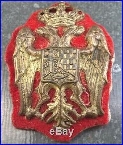Kingdom Yugoslavia Cap Badge Landforces Rrr Original 1940