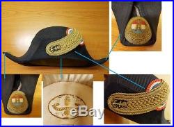 Kingdom of Yugoslavia High Officer Navy Lot Hat, Dagger, Belt, couple Epaulettes