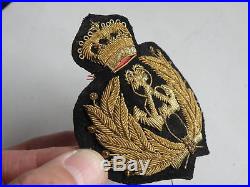 Kingdom of Yugoslavia Navy, River Flotilla Officer Bullion 1936/1941 cap badge