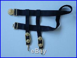 Kingdom of Yugoslavia Serbia Navy Officers belt with hanger for dagger