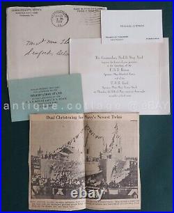 LOT 1938 U. S. S. STACK rowan CHRISTENING EPHEMERA michael stack congress SEAFORD