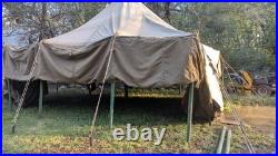 Large Russian made canvas world war two military tent surplus