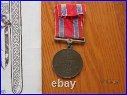 Latvia Medal Liberation War 1918- 1928 With Document To Estonian Soldier 23-26