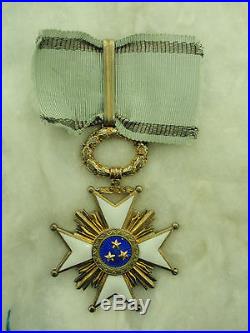 Latvia Order Of The 3 Stars Commander Neck Badge. Rare! Vf+