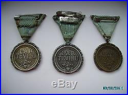 Latvia Order Of Three Stars, Medal Class Full Set Golden, Silver, Bronze