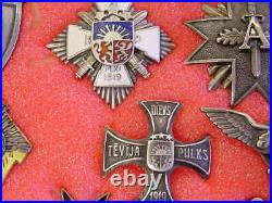 Latvian Regimental Badges Latvia Collection Of 41 Medals Latvija Orders Awards