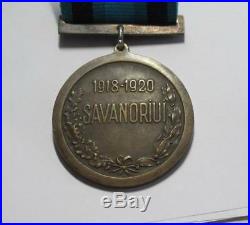 Lithuania Order Medal Volunteer Founders Of The Army 1918-20