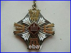Lithuania Order Of The Gedimus 3rd Class. Type 1, Enamel Both Sides. Rare! Ef