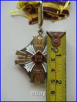 Lithuania Order Of The Gedimus 3rd Class. Type 1, Enamel Both Sides. Rare! Ef