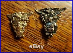 Lot Of 2 Vtg Antique USNA Naval Academy Pins 14k Gold 1925 1947