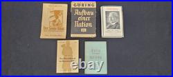 Lot of 1930's Nazi Germany Books, Hermann Goring Hindenburg Daten NSDAP
