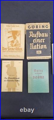 Lot of 1930's Nazi Germany Books, Hermann Goring Hindenburg Daten NSDAP