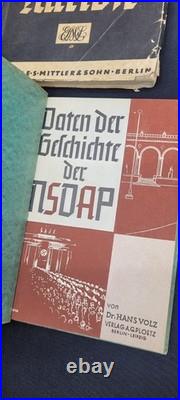 Lot of 1930's Nazi Germany Books, Hermann Goring Hindenburg Daten NSDAP