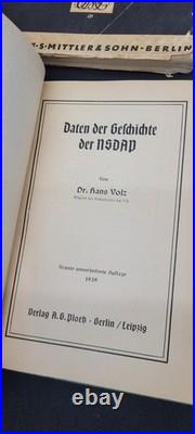 Lot of 1930's Nazi Germany Books, Hermann Goring Hindenburg Daten NSDAP