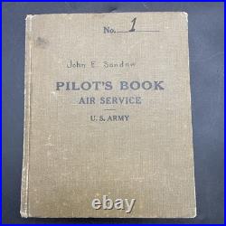 Lot of 2 NAMED Pilot's Book Log Air Service U. S. Army USAAS INTERWAR 1930s