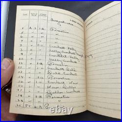 Lot of 2 NAMED Pilot's Book Log Air Service U. S. Army USAAS INTERWAR 1930s