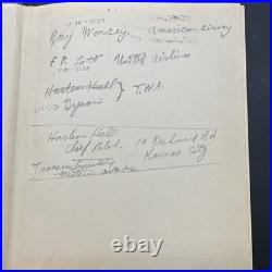 Lot of 2 NAMED Pilot's Book Log Air Service U. S. Army USAAS INTERWAR 1930s
