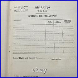 Lot of 2 NAMED Pilot's Book Log Air Service U. S. Army USAAS INTERWAR 1930s