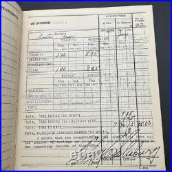 Lot of 2 NAMED Pilot's Book Log Air Service U. S. Army USAAS INTERWAR 1930s