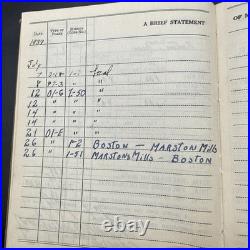 Lot of 2 NAMED Pilot's Book Log Air Service U. S. Army USAAS INTERWAR 1930s