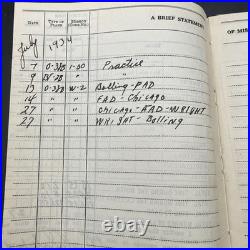 Lot of 2 NAMED Pilot's Book Log Air Service U. S. Army USAAS INTERWAR 1930s