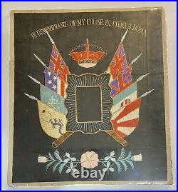 Lot of 2 USS Simpson pre-WWII Embroidery Memorabilia China Japan Phillippines