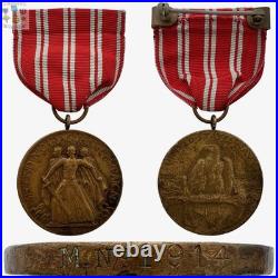 M. N? 1914 U. S. Navy 2nd Nicaraguan Campaign Medal 1926-30 Numbered Split Brooch