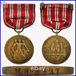M. N? 9437 U. S. Navy 2nd Nicaraguan Campaign Medal 1926-30 Numbered Split Brooch